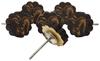 IBA Indianbeautifulart Brown Engraved Knobs Furniture Knobs Cabinet Drawer Pull Pack