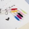 Color Spiral Disposable Eyelash & Eyebrow Brush - Portable Beauty Makeup Tool with Solid Crystal Design