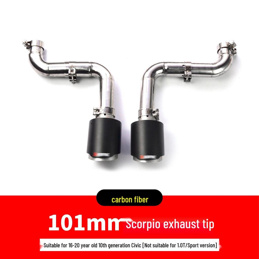 10th Gen Civic Modified Rear Diffuser Kit with Flashing Spoiler Light & Exhaust Tip