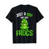 Just A Boy Who Loves Frogs Kids Boys Frog T Shirt Vintage Stylish Graphic Slightly Versatile Soft Streetwear Unisex