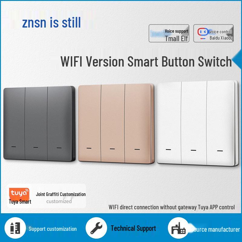 Zhengshang B1 WiFi Smart Switch: Alexa & Google Voice Compatible, EU Standard Panel