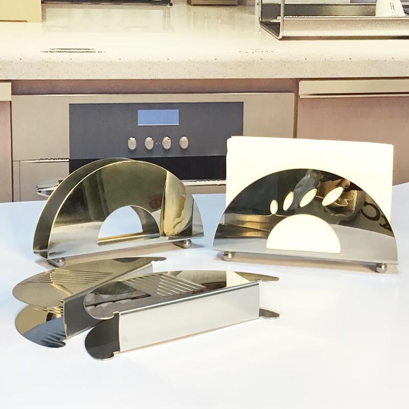Stainless Steel Semicircular Tabletop Napkin Holder