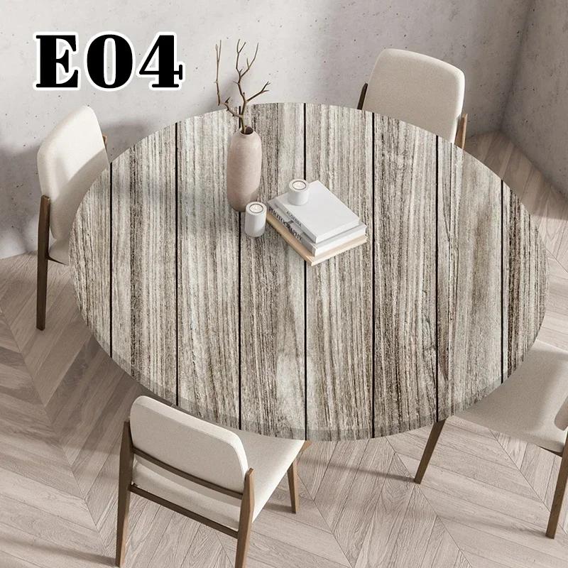 60/90/120Cm Wasserdichte Runde Tischdecke Ölfest Tischschutz Einstellbar Küche Esszimmer Hochzeitsparty Tischdecke Heimdekoration