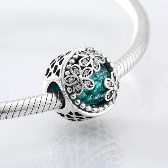 Perles fines en argent sterling 925 de forme ronde La famille est là où l'amour grandit Perles fines à faire soi-même adaptées aux bracelets à breloques originaux Fabrication de bijoux