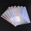 A4 Document Organizer Bag 11 Hole Expandable Binder Folders for 2/3/4 Ring Pouch, Plastic Envelopes 11-hole Pocket with Snap Button & Label,