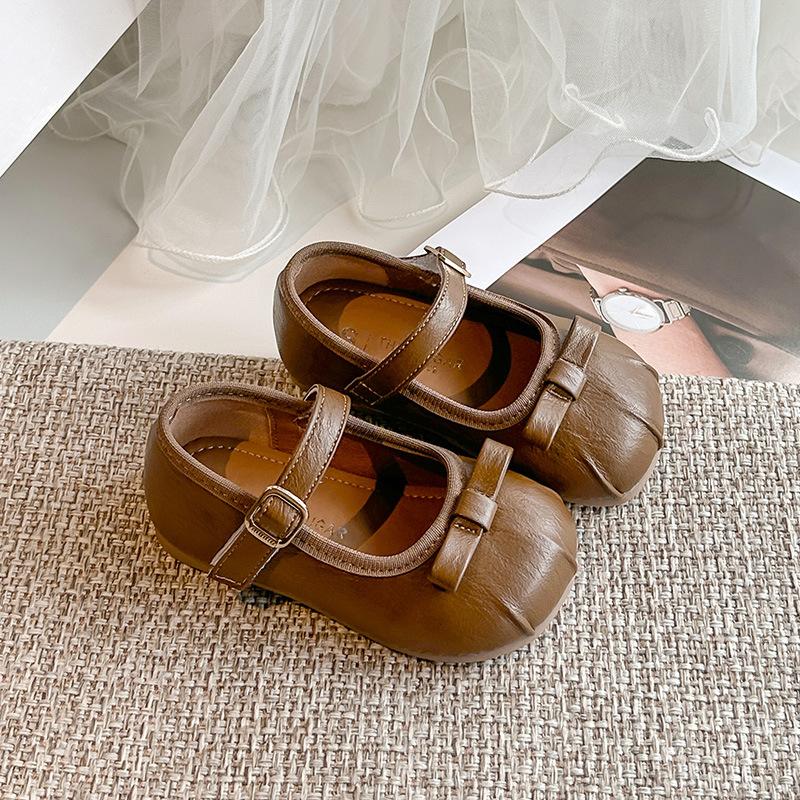 Children's Leather Shoes 2025 Spring and Autumn New Girls' Single Shoes Casual Fashion Princess Shoes Performance Shoes Medium and Large Children's Sh