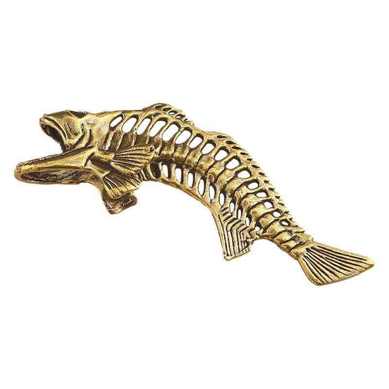 Legierung Retro Fischskelett Ornament Handgeschnitzt Exquisite Vintage-Oberfläche für Haus Schreibtisch Büro Arbeitszimmer Dekoration