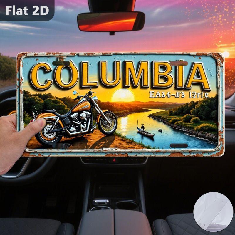 Car License Plate Metal Wall Decor 15x30cm