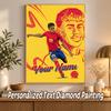 Lamine Yamal Custom Name Text 5D Diamond Painting Kit DIY Full Drill Diamond Art Decoration