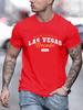 Welcome To Las Vegas Nevada Print T-shirt For Men Summer Short Sleeve O-neck Cotton Tees Casual Streetwear Oversized Tops