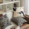 Black and White Contrasting Color Pillowcase Italian-style Living Room Sofa Cushion Cover Zebra Print Leopard Print Model Room Pillowcase