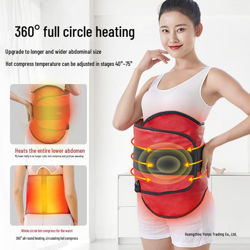 Ultra-Long Wave Hot Compress Waist Belt: Abdominal Heating, Uterine Warming, Vibration & Fat Burning Slimming Device