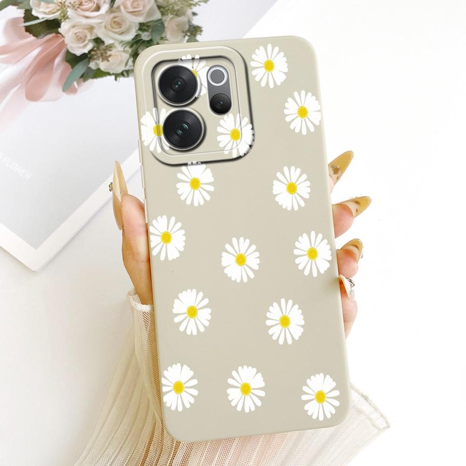For Vivo V70 Lite V70 FE VivoV70 V2538 v2550 V2548 Phone Case Floral Aesthetic Moon Nigth Bow Pattern Funda Soft Silicone Cover