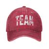 Soft Team Pope Leo XIV Baseball Caps Unisex Women Distressed Denim Washed Sun Cap Cardinal Robert Prevost Outdoor Adjustable Hat