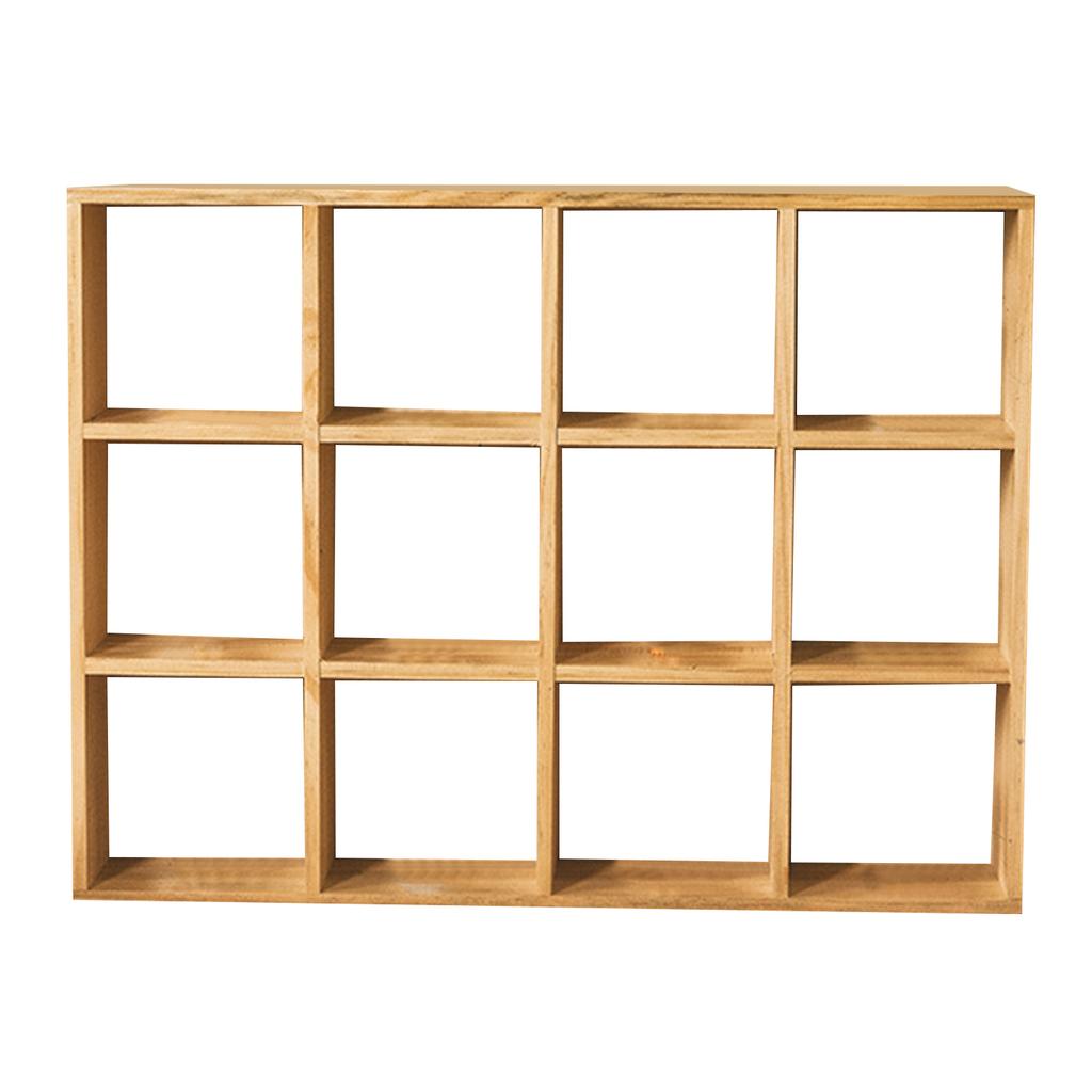 12 Grids Action Figure Wooden Storage Shelf Figure Wood Shadow Box Shelf Organizer for Bedroom