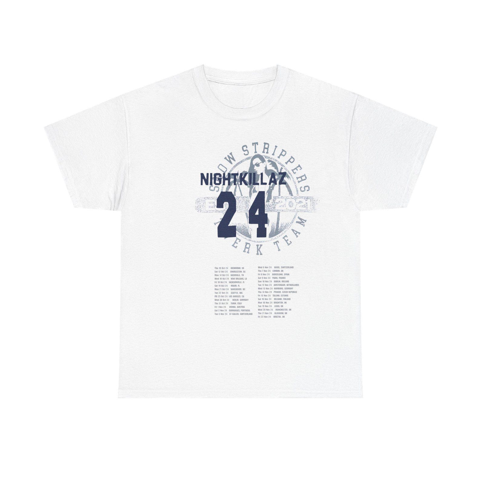Snow Strippers Night Killaz Tee T shirts Nice Bass Bro Album Tour Merch XL