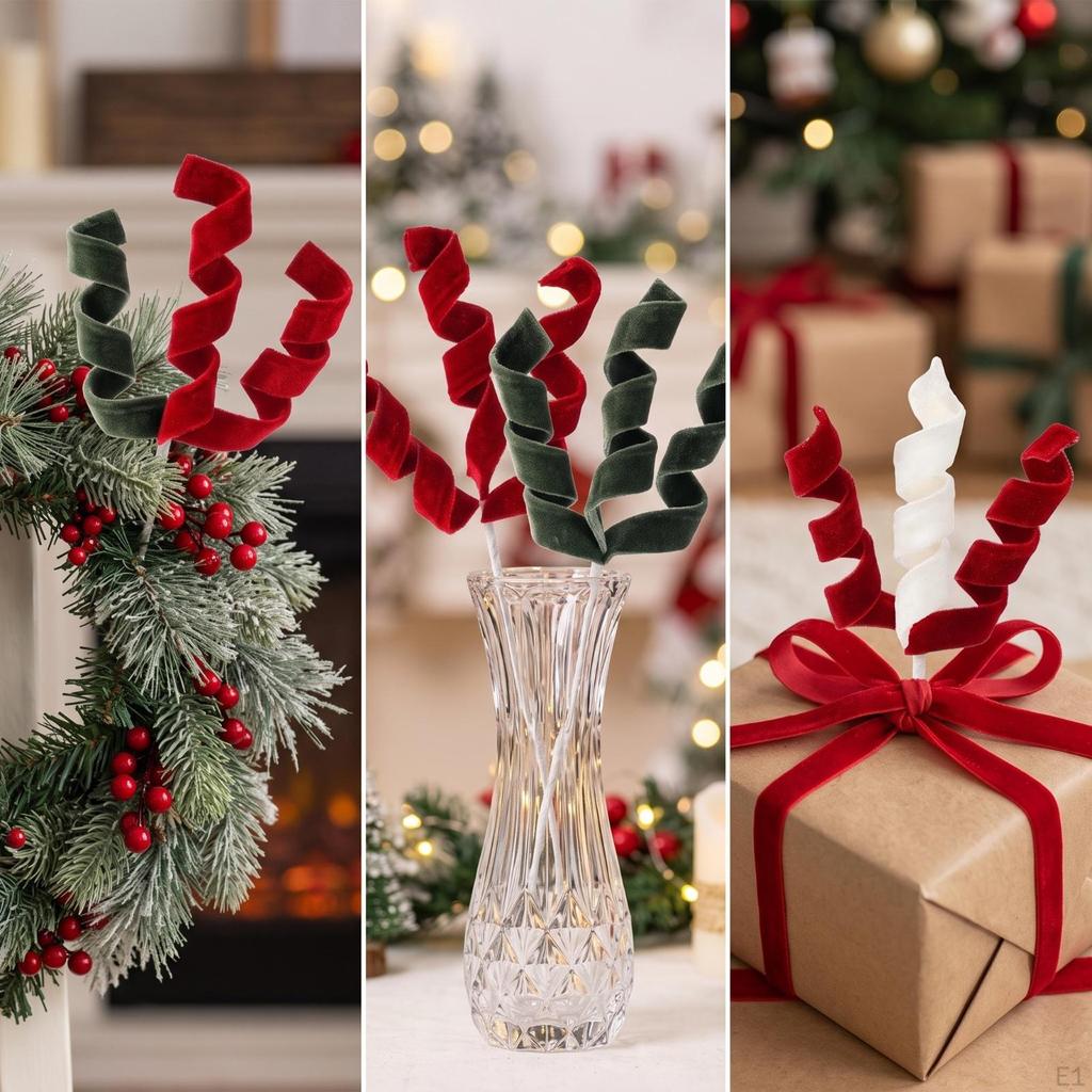 Flexible Curled Branch Pick for Christmas Trees, Wreaths