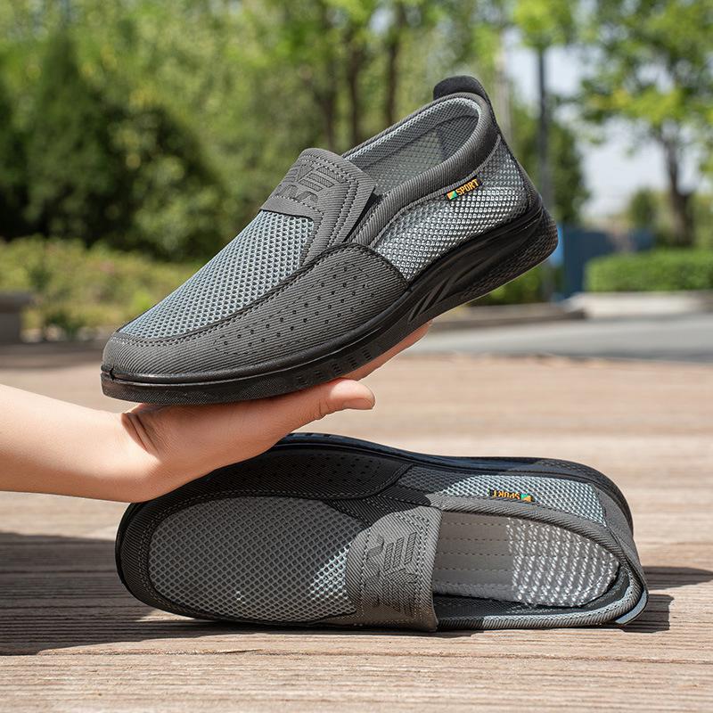 

Мужские летние дышащие сетчатые слипоны - Мягкая подошва, Нескользящие, для среднего и пожилого возраста Size 44