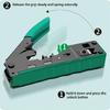 Heavy Duty Networking Cable Crimper Wire Crimping Tool Rj45 Rj11 Wire Stripper Comfortable Grip, Efficient Cutting