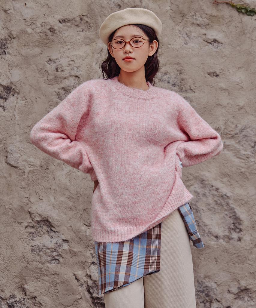SWEET SOUP Loose Fit Lettering Point Knit (Wbblkf2)