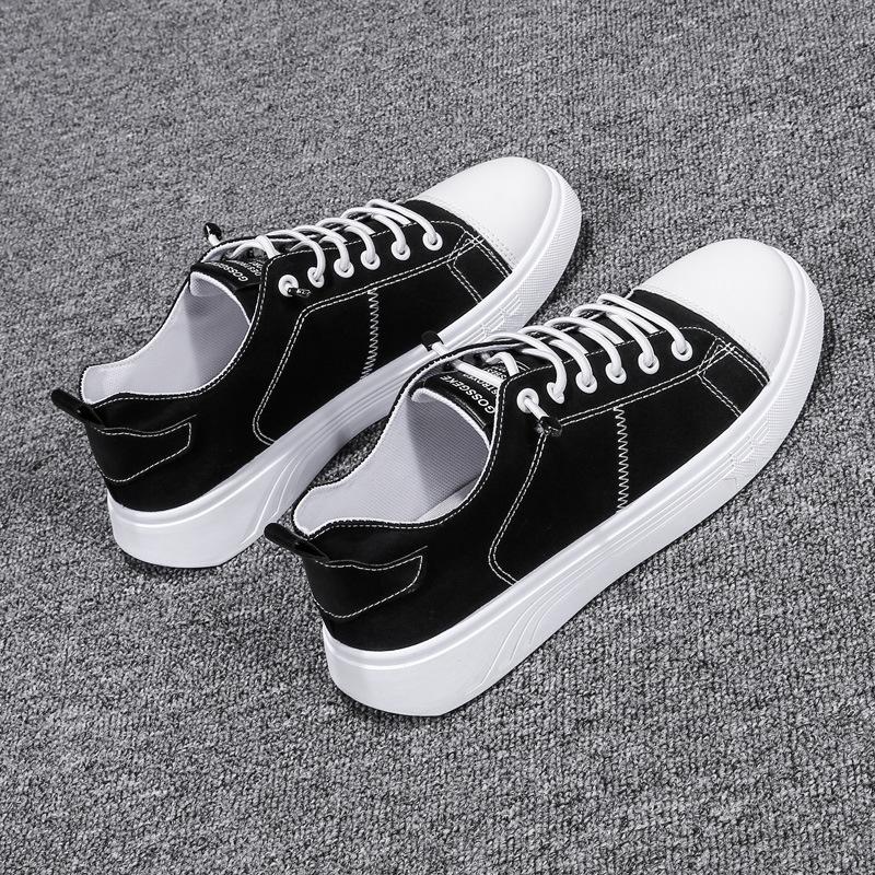 Summer Canvas Shoes Men's Fashion Lightweight Breathable Walking Casual Korean Style Comfortable Shoes