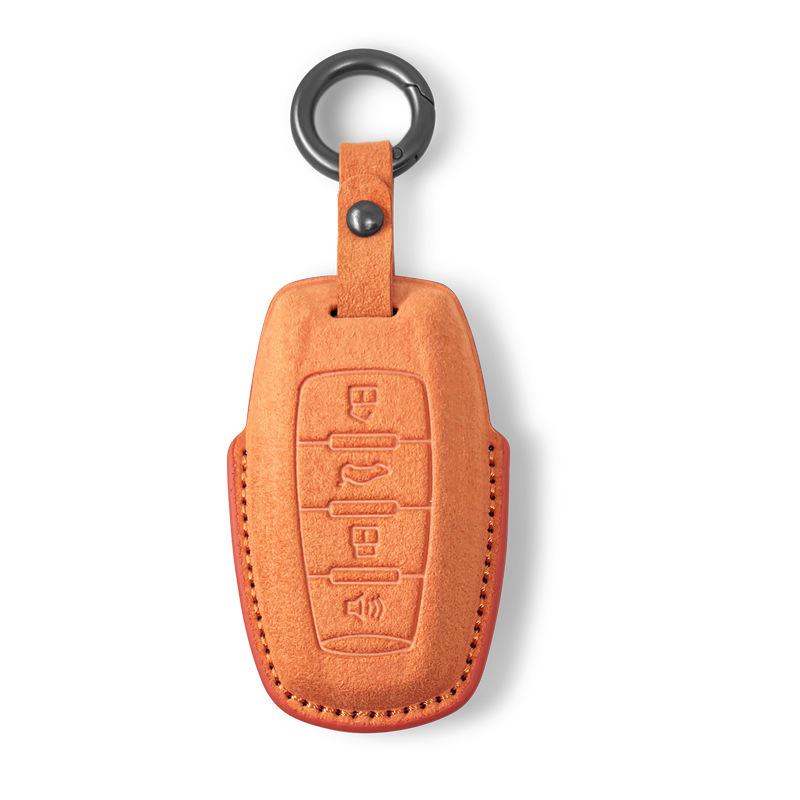 For Great Wall Haval Raptors JF-17 MAX Second Generation Big Dog Chitu H5 H6 Car Keycase Flip Fur Leather Shell Buckle