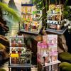 City Street View Building Bricks Coffee Wedding Shop Restaurant Mini Block Cafe House Garden Hotel Toys With Light For Gift