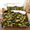 3PCS Single-sided Printed Series Camouflage Russian Printing Duvet Cover BeddingSet Comfortable Breathable Sheet  Comforter