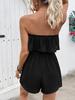 2026 Spring/Summer Women's Sleeveless Bandeau Ruffled Romper - European & American Holiday Style