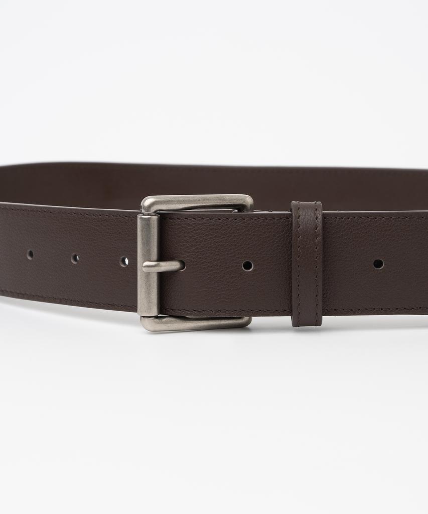 MILLO WOMEN Bead Stitch Leather Belt [Brown]