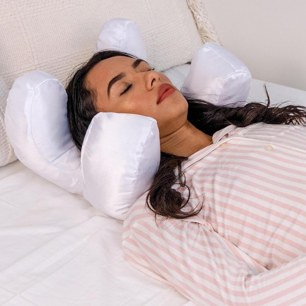 Flawless Face Pillow Satin Silk Sleeping Pillow Soft Flawless Face Pillow Anti Wrinkle Face Contour Rest Neck Relief Cushion Head Rest Home Textile