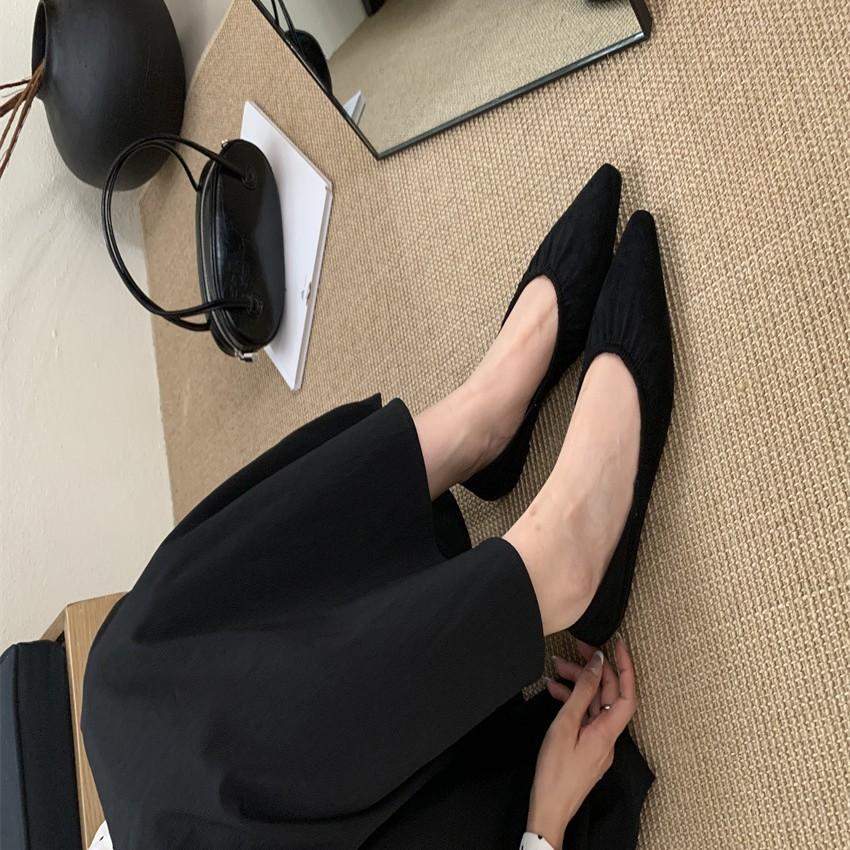 French pointed leopard print single shoes women's shallow mouth 2025 spring and summer new evening shoes leather one-word buckle high heels