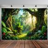 2D Magical Forest Banner for Photo Booth and Festival Decoration