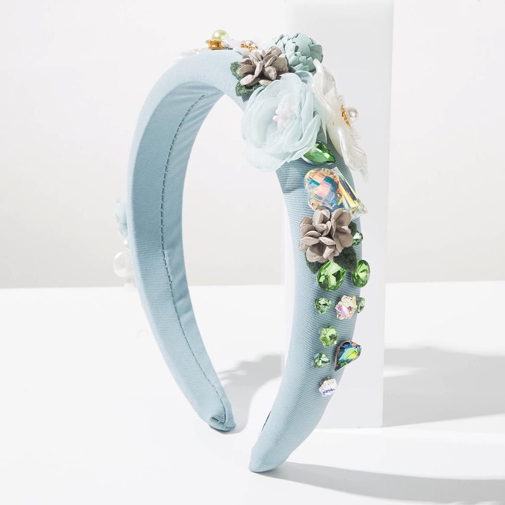 2026 Headband Korean Sweet and Fresh Diamond-encrusted Mori Simulated Flower Headband Temperament Elegant Niche Versatile Hair Accessories