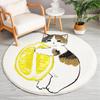 Christmas Cartoon Mat Kids Play Mat Cat Animal Round Carpet Bedroom Mat Living Room Carpet Kitchen Bathroom Anti-Slip Mat