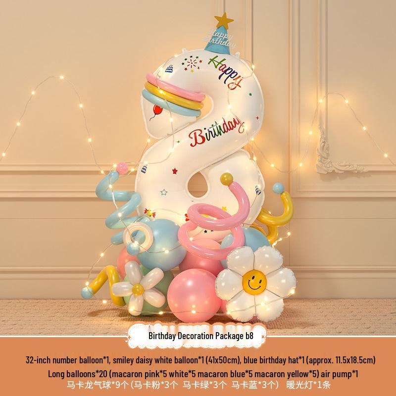 Accessori fotografici per il 3° compleanno del bambino: Palloncini e Decorazioni Numeriche