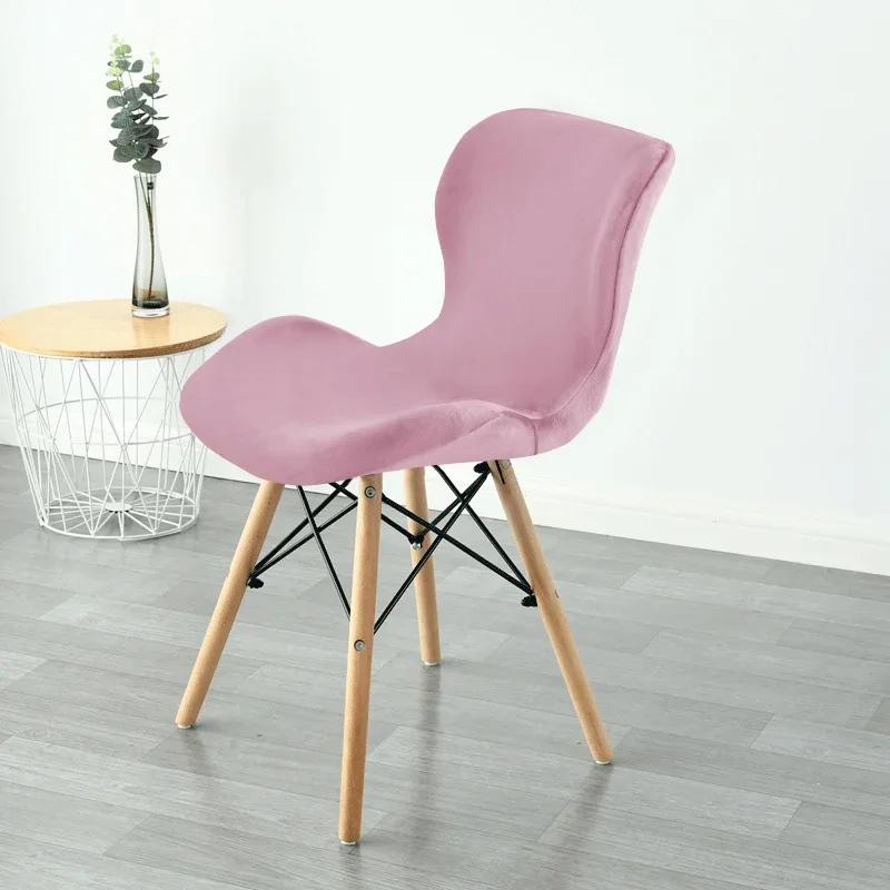 

1 шт. Мягкий бархатный чехол для стула, изогнутые чехлы для обеденных сидений, чехол для стула, чехол для барного стула Funda Silla Asiento, чехол для сиденья для кухни 1Pc