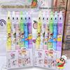 6Pcs Cartoon Crayon Shin-Chan Pressing Neutral Pen Kawaii Children Writing Pen Quick Drying Gel Pen Student Stationery Gift
