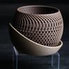 3D Printed Flower Pot Lightweight Plant Pot with Drainage Holes Orchid Planter with Saucer for Indoor Outdoor Plants Garden Home Decor