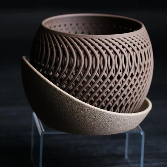 3D Printed Flower Pot Lightweight Plant Pot with Drainage Holes Orchid Planter with Saucer for Indoor Outdoor Plants Garden Home Decor
