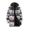 Christmas Print - Men's Casual Long-Sleeved Zippered Hooded Sweatshirt Jacket
