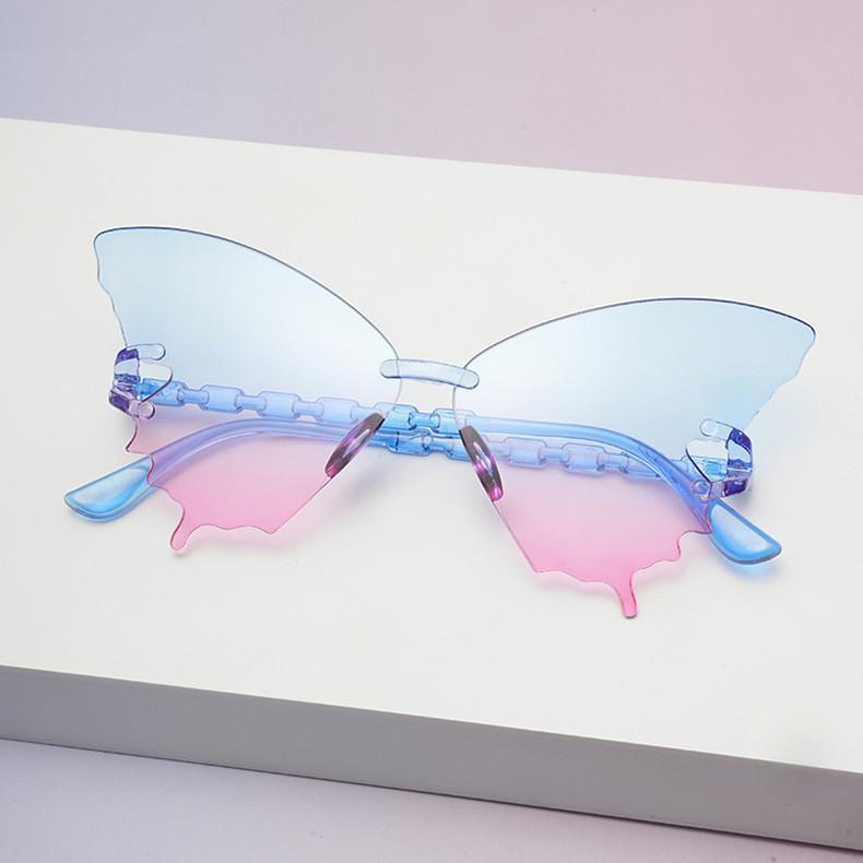 Butterfly Eyewear Unisex Frameless Sunglasses With Resin Lenses For Travel And Fashion