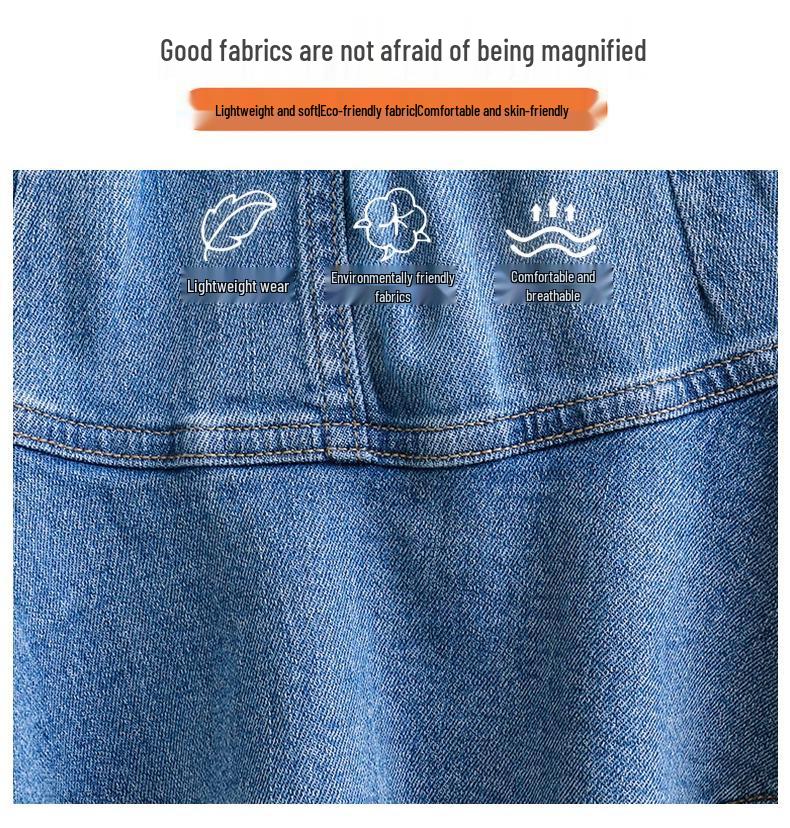 Dívčí džínová dortová sukně v korejském stylu - Jarní/letní módní krátká sukně/kalhoty