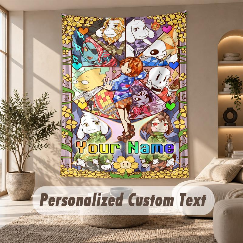 Tapestry Custom Name Text, Wall Hanging Tapestry Home Room DecorUndertale