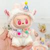 For Labubu V1 V2 Idol Cute Doll Clothes Fashion Sweater Outfit Accessories Sitting Party Pink White Striped Sweater Cup Clothing