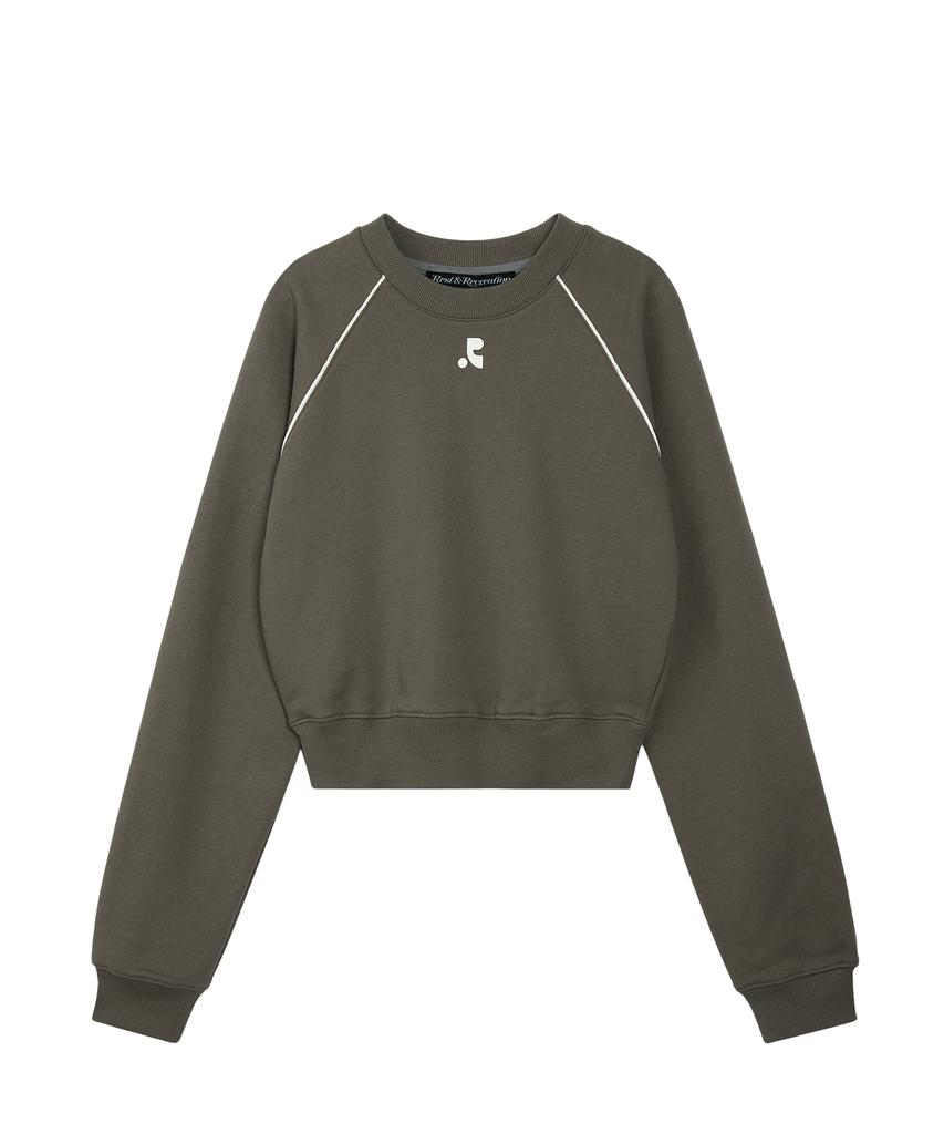 REST&RECREATION Cropped Raglan Sweatshirt - Dark Gray