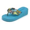 Elegant Women Summer Flip Flops Wedge Heeled Platforms With Comfortable Beach Shoes