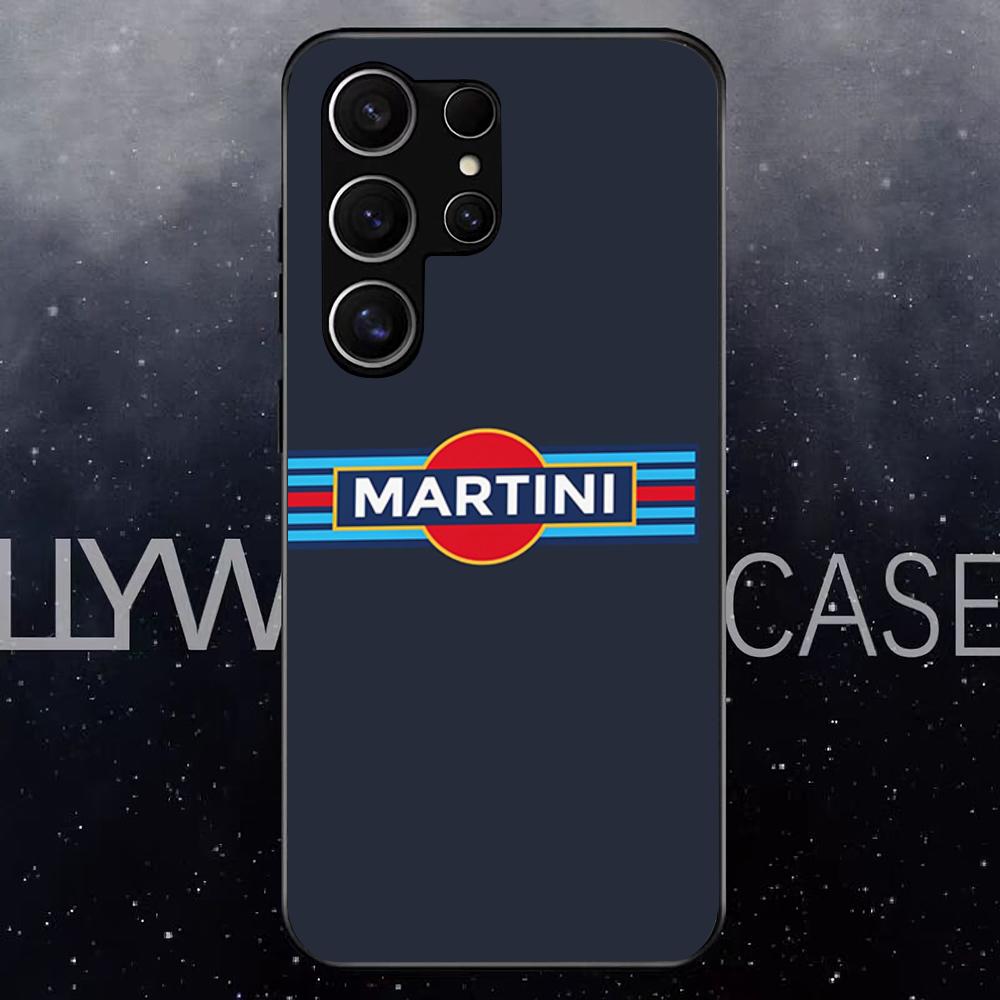 

Чехол для телефона Racing M-Martini-ES для Samsung S25 Edge Ultra S23 S22 S21 S20 Ultra Plus S24 Fe A54 A53 A25 Стеклянная крышка Samsung A56