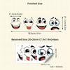 4 sheets/Set Cartoon Face Stickers,Self-Adhesive, Plastic Surface Compatible,Home Decoration Suitable for Trash Can, oilet Decor