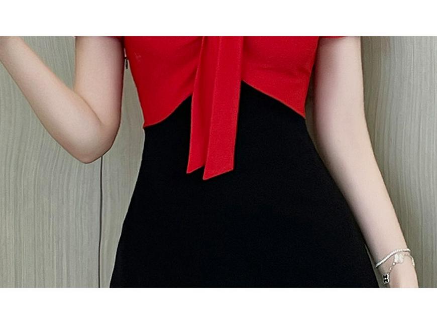 Stylish Nightclub Women's Slimming Dress: Short Skirt for Massage Technicians